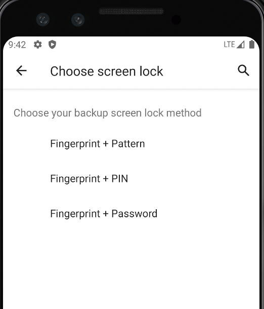 fingerprint setting