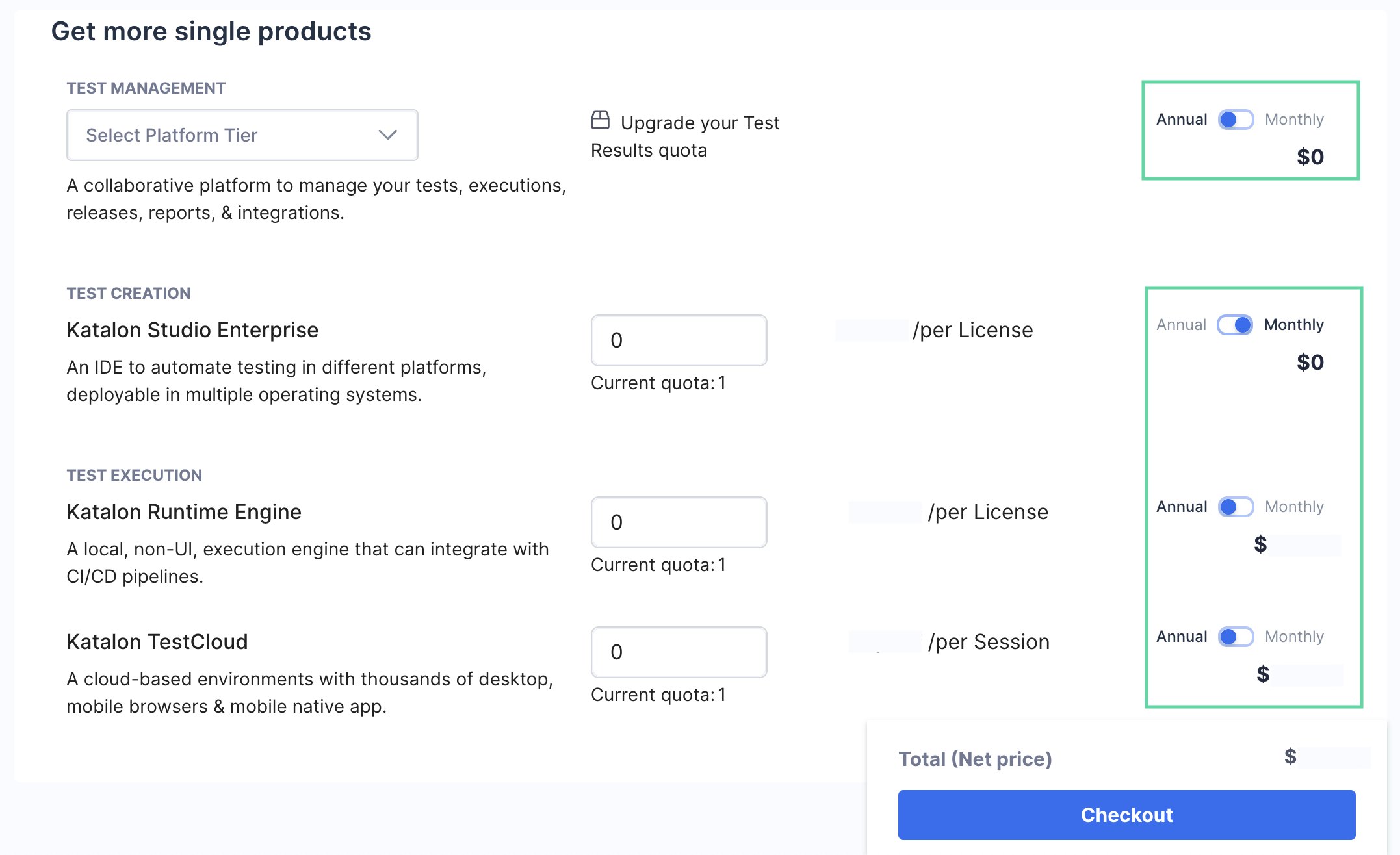 Change your billing plan