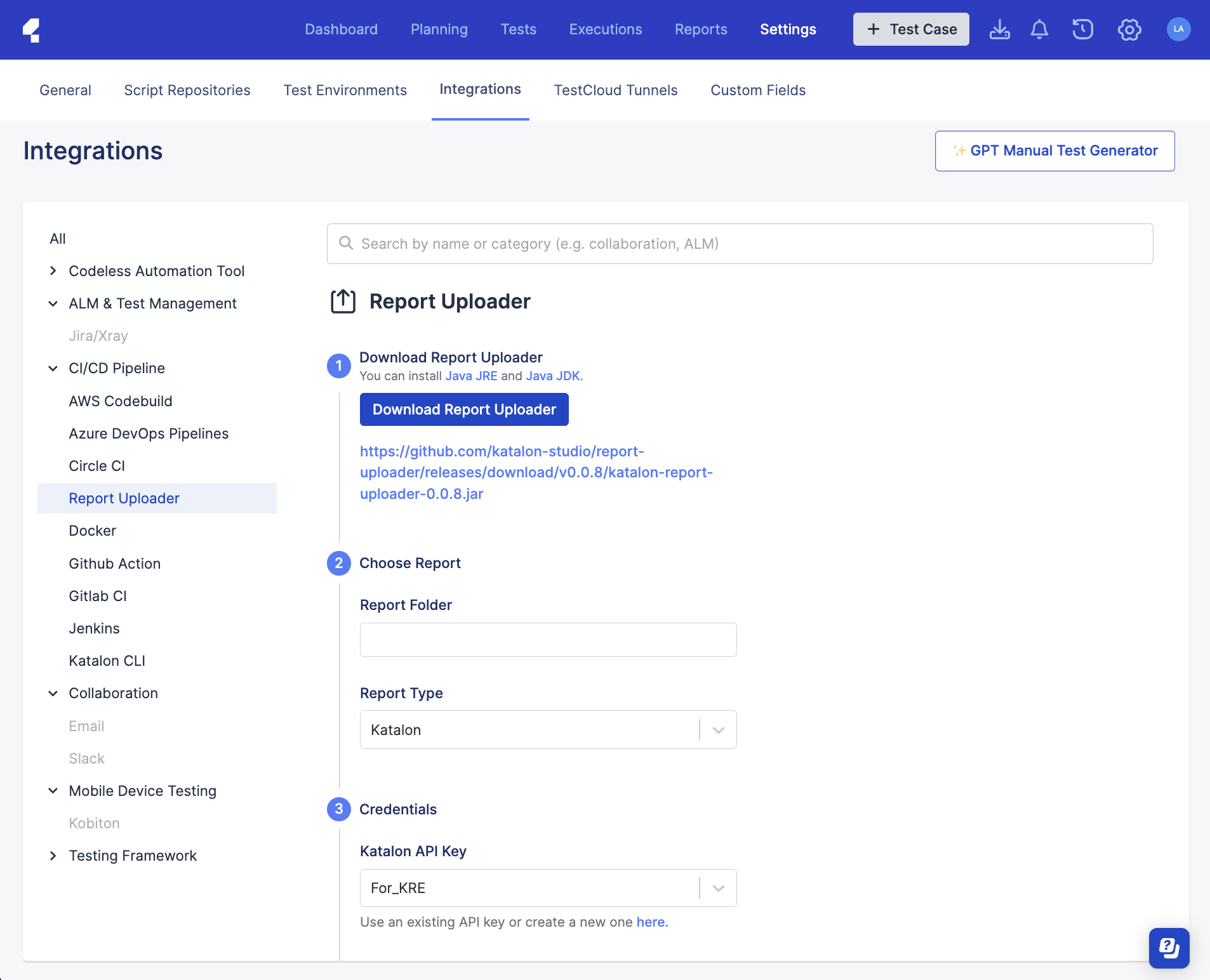 TestOps report uploader