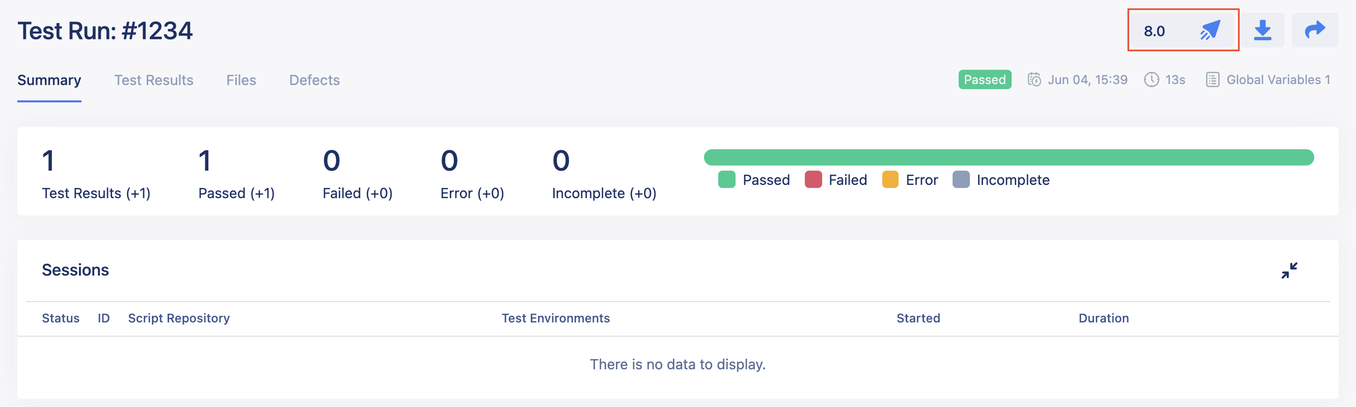 Successfully linked test runs to a release