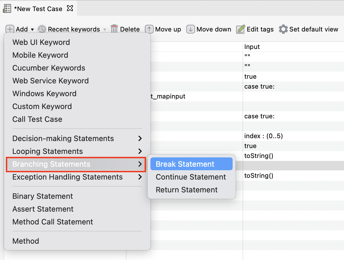 Branching statements