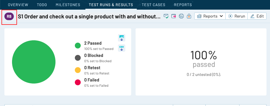 View Test Run ID in TestRail