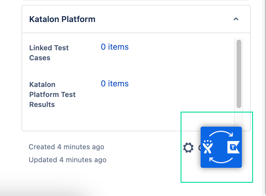 Katalon plugin button in Jira